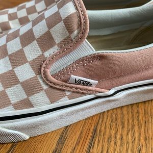 Blush Pink Checkered Vans
